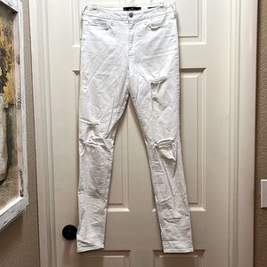 Hollister high rise super skinny white jeans, size 9 long